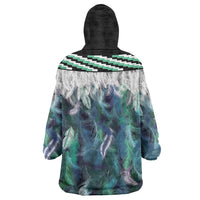 Aotearoa Korowai Motif Wearable Blanket Hoodie Hei Tiki Poutama Maori Pattern LT14 - Polynesian Pride