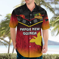 Personalised Papua New Guinea Rugby Hawaiian Shirt PNG Hunters Polynesian Black LT14 - Polynesian Pride