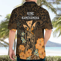 Polynesian Pride King Kamehameha Day Hawaii Hawaiian Shirt Polynesia Tribal Kanaka And Hibiscus Gold LT14 - Polynesian Pride