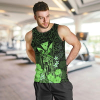 Polynesian Pride King Kamehameha Day Hawaii Men Tank Top Polynesia Tribal Kanaka And Hibiscus Green LT14 - Polynesian Pride