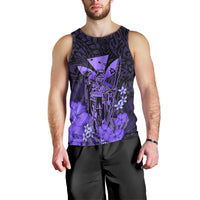 Polynesian Pride King Kamehameha Day Hawaii Men Tank Top Polynesia Tribal Kanaka And Hibiscus Purple LT14 - Polynesian Pride
