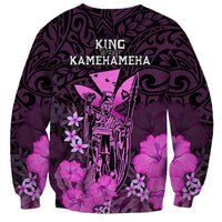 Polynesian Pride King Kamehameha Day Hawaii Sweatshirt Polynesia Tribal Kanaka And Hibiscus Pink LT14 - Polynesian Pride