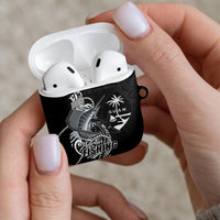 Guam Blue Marlin Fishing AirPods Case Guahan Fish Hook Tattoo Black Version LT14 - Polynesian Pride