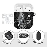 Guam Blue Marlin Fishing AirPods Case Guahan Fish Hook Tattoo Black Version LT14 - Polynesian Pride