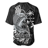 Guam Blue Marlin Fishing Baseball Jersey Guahan Fish Hook Tattoo Black Version LT14 - Polynesian Pride