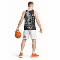 Guam Blue Marlin Fishing Basketball Jersey Guahan Fish Hook Tattoo Black Version LT14 - Polynesian Pride