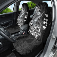 Guam Blue Marlin Fishing Car Seat Cover Guahan Fish Hook Tattoo Black Version LT14 - Polynesian Pride