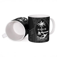 Guam Blue Marlin Fishing Ceramic Mug Guahan Fish Hook Tattoo Black Version LT14 - Polynesian Pride