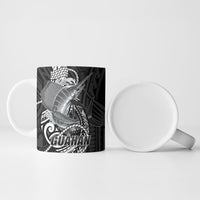 Guam Blue Marlin Fishing Ceramic Mug Guahan Fish Hook Tattoo Black Version LT14 - Polynesian Pride