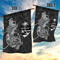 Guam Blue Marlin Fishing Garden Flag Guahan Fish Hook Tattoo Black Version LT14 - Polynesian Pride