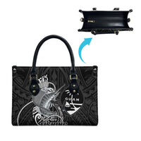 Guam Blue Marlin Fishing Leather Bag Guahan Fish Hook Tattoo Black Version LT14 - Polynesian Pride