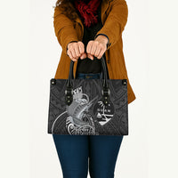 Guam Blue Marlin Fishing Leather Bag Guahan Fish Hook Tattoo Black Version LT14 - Polynesian Pride