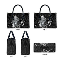 Guam Blue Marlin Fishing Leather Bag Guahan Fish Hook Tattoo Black Version LT14 - Polynesian Pride