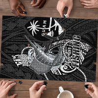 Guam Blue Marlin Fishing Puzzle Guahan Fish Hook Tattoo Black Version LT14 - Polynesian Pride