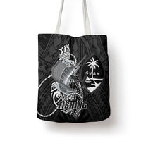 Guam Blue Marlin Fishing Tote Bag Guahan Fish Hook Tattoo Black Version LT14 - Polynesian Pride