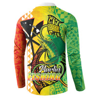 Hawaii Blue Marlin Fishing Button Sweatshirt Hawaiian Kanaka Kakau Reggae LT14 - Polynesian Pride