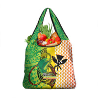 Hawaii Blue Marlin Fishing Grocery Bag Hawaiian Kanaka Kakau Reggae LT14 1-pack One Size Reggae - Polynesian Pride