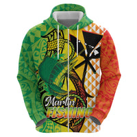 Hawaii Blue Marlin Fishing Hoodie Hawaiian Kanaka Kakau Reggae LT14 - Polynesian Pride