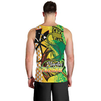 Hawaii Blue Marlin Fishing Men Tank Top Hawaiian Kanaka Kakau Reggae LT14 - Polynesian Pride