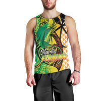 Hawaii Blue Marlin Fishing Men Tank Top Hawaiian Kanaka Kakau Reggae LT14 - Polynesian Pride