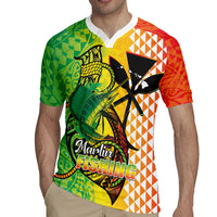 Hawaii Blue Marlin Fishing Rugby Jersey Hawaiian Kanaka Kakau Reggae LT14 - Polynesian Pride