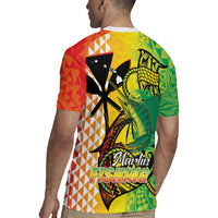 Hawaii Blue Marlin Fishing Rugby Jersey Hawaiian Kanaka Kakau Reggae LT14 - Polynesian Pride