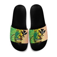 Hawaii Blue Marlin Fishing Slide Sandals Hawaiian Kanaka Kakau Reggae LT14 Reggae - Polynesian Pride
