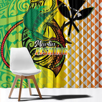 Hawaii Blue Marlin Fishing Window Curtain Hawaiian Kanaka Kakau Reggae LT14 - Polynesian Pride