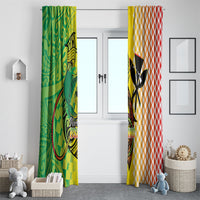 Hawaii Blue Marlin Fishing Window Curtain Hawaiian Kanaka Kakau Reggae LT14 - Polynesian Pride