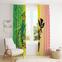Hawaii Blue Marlin Fishing Window Curtain Hawaiian Kanaka Kakau Reggae LT14 - Polynesian Pride