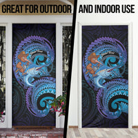 Personalised Blue Marlin Fishing New Zealand Door Cover NZ Kiwi Cowboy Born To Fish