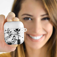 Japan And Hawaii AirPods Case Sakura Koi Fish Hawaiian Lei Kanaka LT14 White - Polynesian Pride