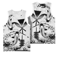 Japan And Hawaii Basketball Jersey Sakura Koi Fish Hawaiian Lei Kanaka LT14 - Polynesian Pride