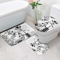 Japan And Hawaii Bathroom Set Sakura Koi Fish Hawaiian Lei Kanaka - Polynesian Pride