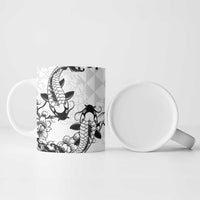 Japan And Hawaii Ceramic Mug Sakura Koi Fish Hawaiian Lei Kanaka LT14 - Polynesian Pride