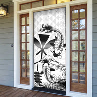 Japan And Hawaii Door Cover Sakura Koi Fish Hawaiian Lei Kanaka LT14 - Polynesian Pride