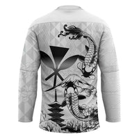 Japan And Hawaii Hockey Jersey Sakura Koi Fish Hawaiian Lei Kanaka - Polynesian Pride