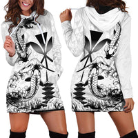 Japan And Hawaii Hoodie Dress Sakura Koi Fish Hawaiian Lei Kanaka - Polynesian Pride