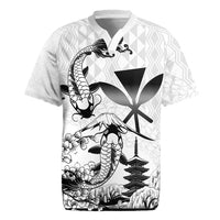 Japan And Hawaii Rugby Jersey Sakura Koi Fish Hawaiian Lei Kanaka LT14 White - Polynesian Pride