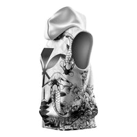 Japan And Hawaii Sleeveless Hoodie Sakura Koi Fish Hawaiian Lei Kanaka LT14 - Polynesian Pride