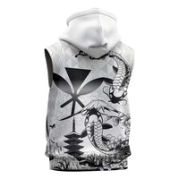 Japan And Hawaii Sleeveless Zip Hoodie Sakura Koi Fish Hawaiian Lei Kanaka - Polynesian Pride