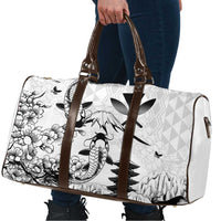 Japan And Hawaii Travel Bag Sakura Koi Fish Hawaiian Lei Kanaka - Polynesian Pride