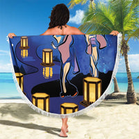 Japan Obon Festival Beach Blanket Sakura Lanterns With Bon Dance LT14 - Polynesian Pride