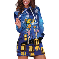Japan Obon Festival Hoodie Dress Sakura Lanterns With Bon Dance - Polynesian Pride
