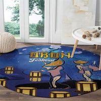 Japan Obon Festival Round Carpet Sakura Lanterns With Bon Dance - Polynesian Pride