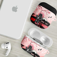 Personalised Japan Samurai Warrior AirPods Case Japanese Cherry Blossom Polynesian Pattern - Polynesian Pride