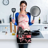 Personalised Japan Samurai Warrior Apron Japanese Cherry Blossom Polynesian Pattern LT14 - Polynesian Pride