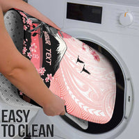 Personalised Japan Samurai Warrior Bathroom Set Japanese Cherry Blossom Polynesian Pattern - Polynesian Pride