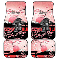 Personalised Japan Samurai Warrior Car Mats Japanese Cherry Blossom Polynesian Pattern - Polynesian Pride