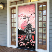 Personalised Japan Samurai Warrior Door Cover Japanese Cherry Blossom Polynesian Pattern LT14 - Polynesian Pride
